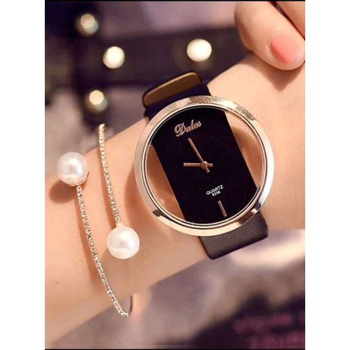 SHEIN 1pc Hollow Pointer Watch & 1pc Bangle-1964 ,  ,  , سوق حكاية