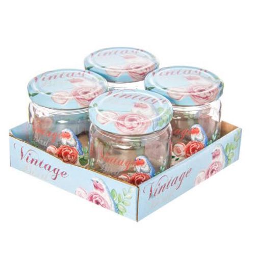 Herevin Spice Jar Set With Metal Lid - 425 Cc - 4  ,  ,  , سوق حكاية