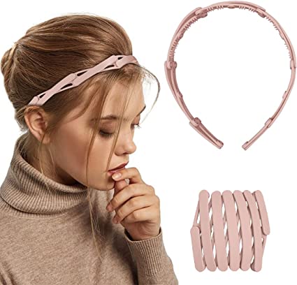 طوق رأس باسنان مشط بلاستيك سادة قابل للسحب للنساء  ,  ,  , سوق حكاية