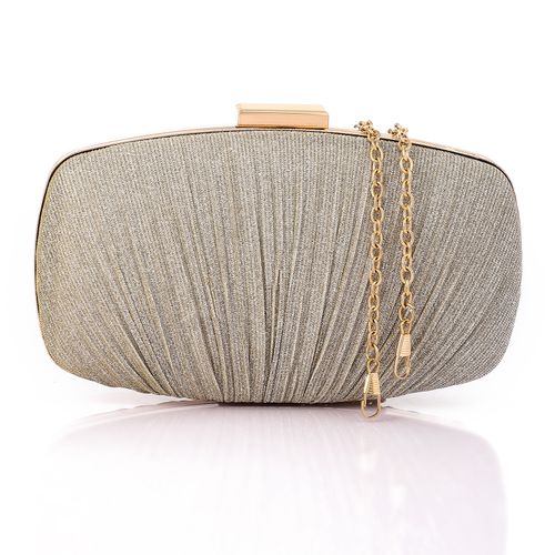 Mr Joe Pleated Elegant Clutch - Champagne ,  ,  , سوق حكاية
