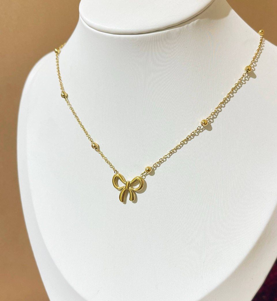 سلسلة الفيونكة الذهبية استنلس استيل ,  , سوق حكاية