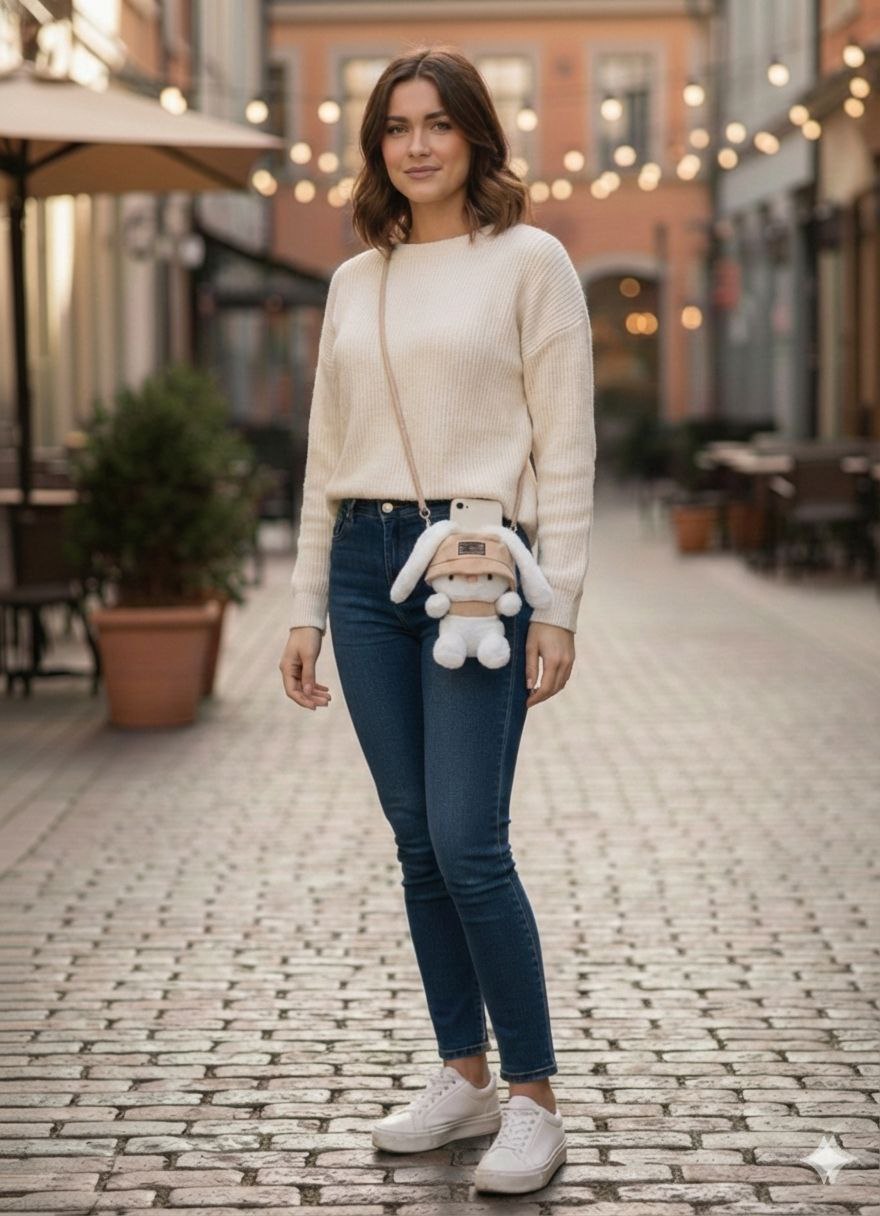 شنطة موبايل ناعمة كيوت فرو | سوق حكاية