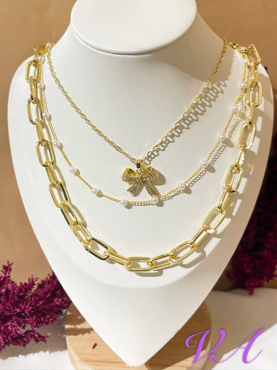 سلسله ٣ دور gold plated اشكال | سوق حكاية