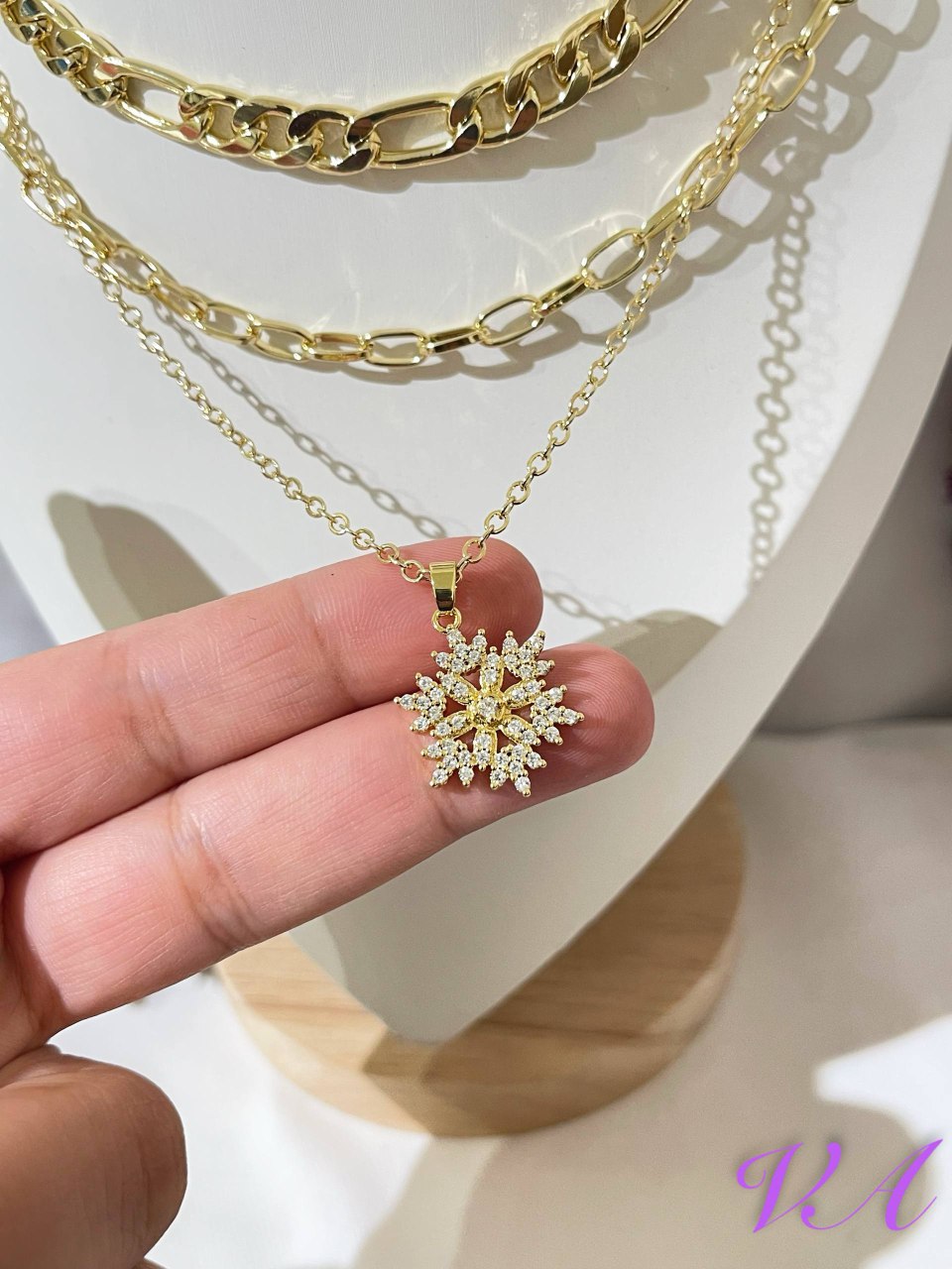 سلسله ٣ دور gold plated اشكال | سوق حكاية